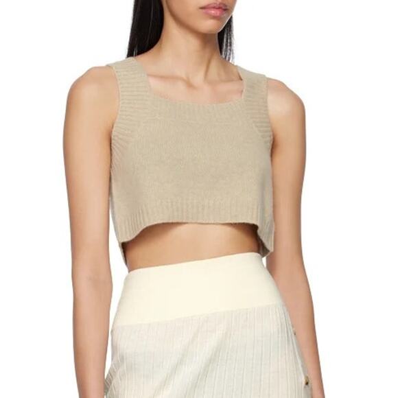 Lisa Yang Winnie Shorts Barbara Bralette Crop Size 1 S / M Sand Cashmere Sweater - Picture 8 of 16